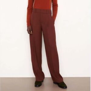 Vince Drapey Wide Leg Pants in Dark Mahogany